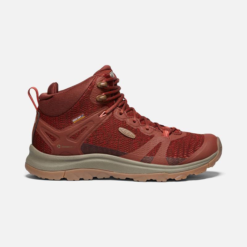 Keen Terradora II Waterproof Wanderstiefel Damen DE-46051 Cherry Mahogany/Bossa Nova - Keen Damensch